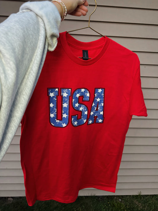 Red USA Graphic Tee - Limited Time